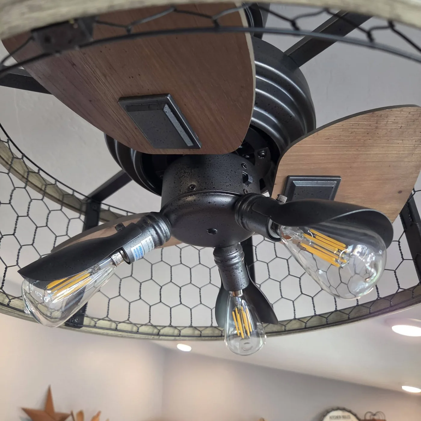 Ceiling fan fixture detail